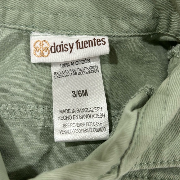 Daisy Fuentes Set Green Ruffle Jacket T-shirt Onesie and Floral Pants 3-6M - Picture 3 of 5